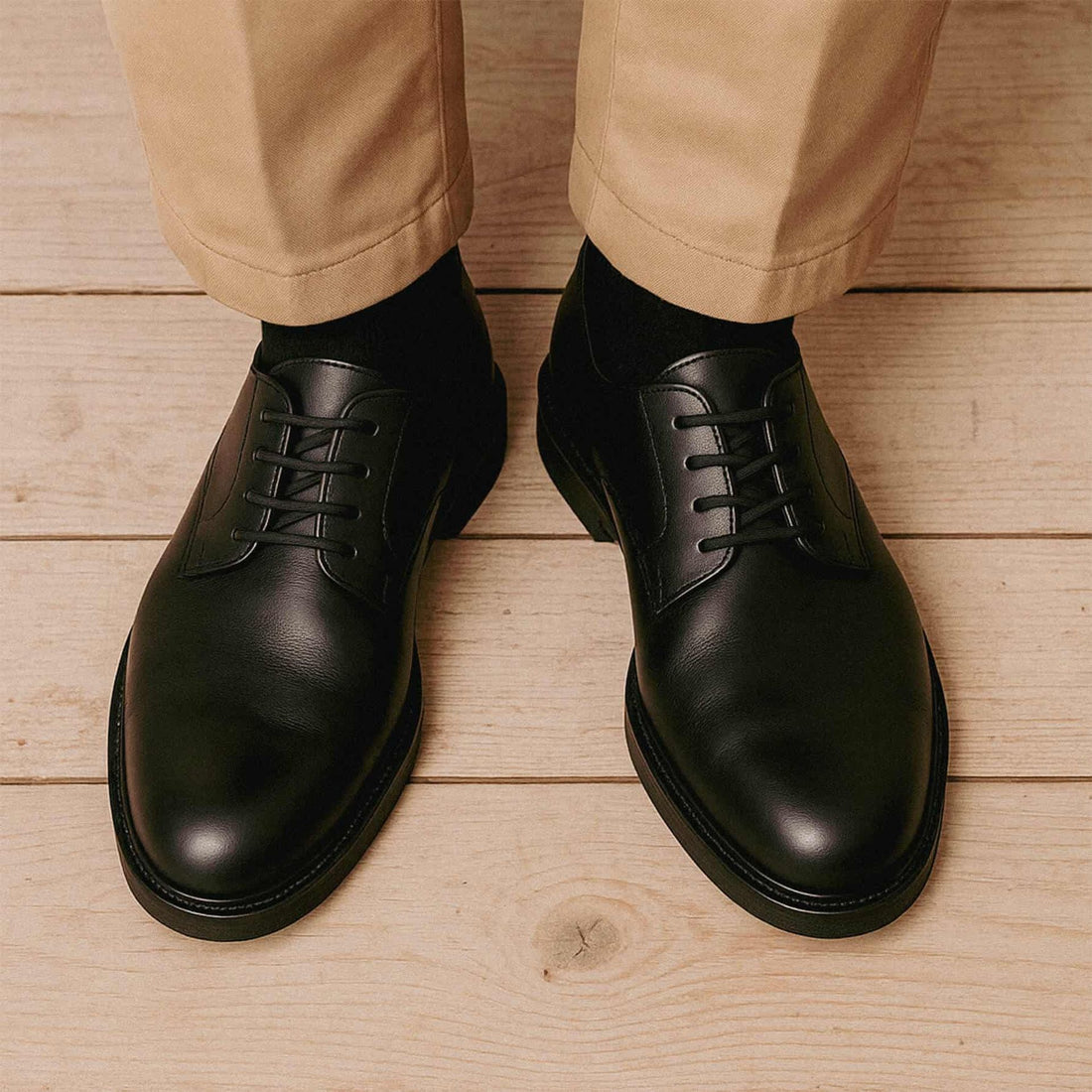Chaussures élégantes Black Derby - Lucrezio