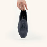 Made in Italy Mocassini Uomo blu con nappine Duca di Morrone