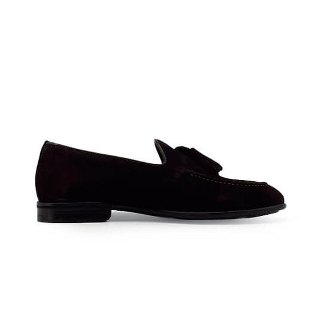 Braune Wildleder-Loafer mit Quasten - Ascanio