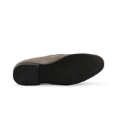 Mocassini Uomo Penny Loafers scamosciati Tortora - Leone
