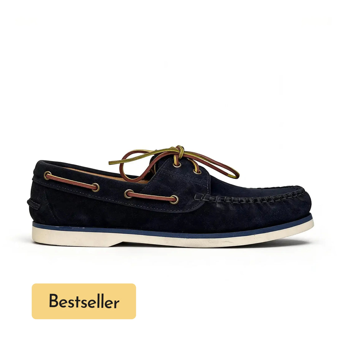 Mocassini barca in camoscio royal blu - Santiago