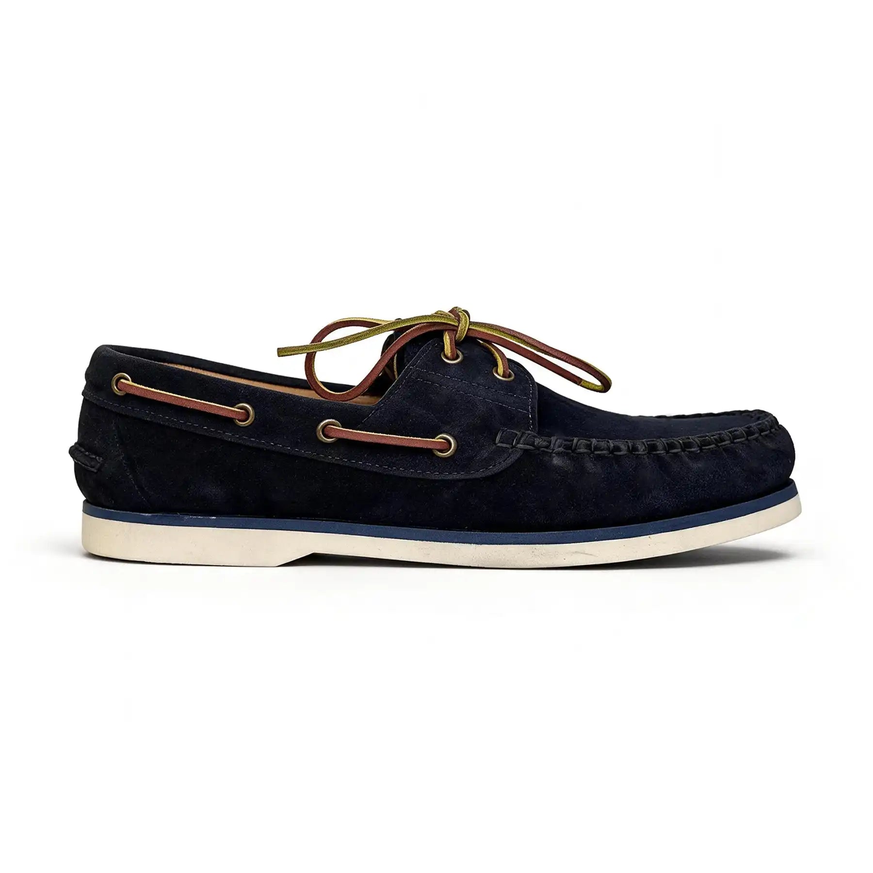 Mocassini barca in camoscio royal blu - Santiago