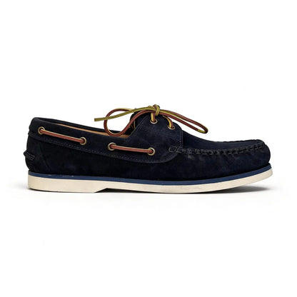 Mocassini barca in camoscio royal blu - Santiago