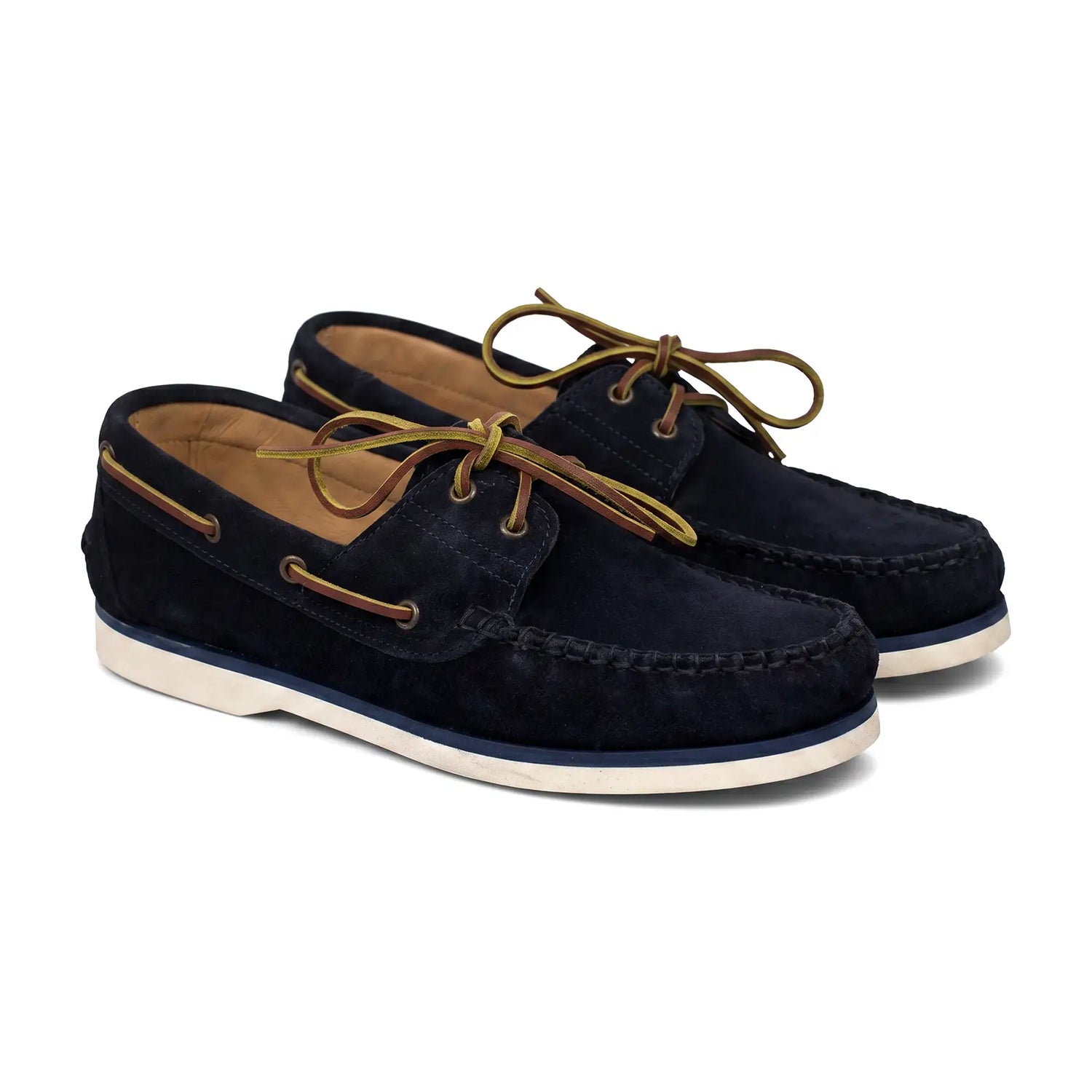 Mocassini barca in camoscio royal blu - Santiago