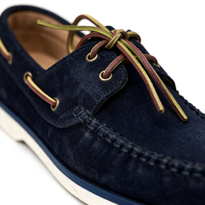 Mocassini barca in camoscio royal blu - Santiago
