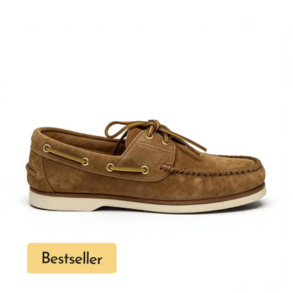 Mocassin bateau en daim marron clair - Santiago