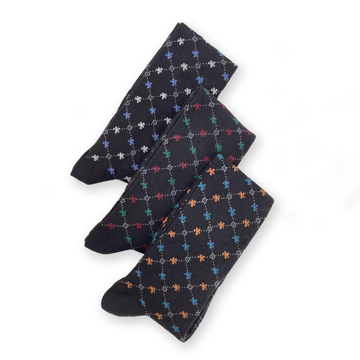 Black Diamond Pattern Socks