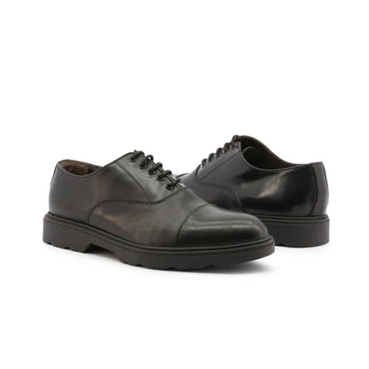 Black leather winter brogues - Aristide