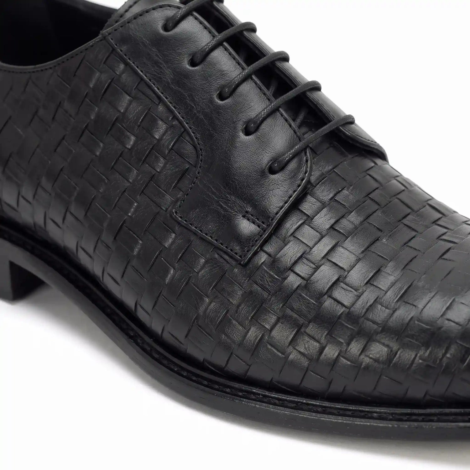 Stringate Derby entrelacée Black - Filiberto