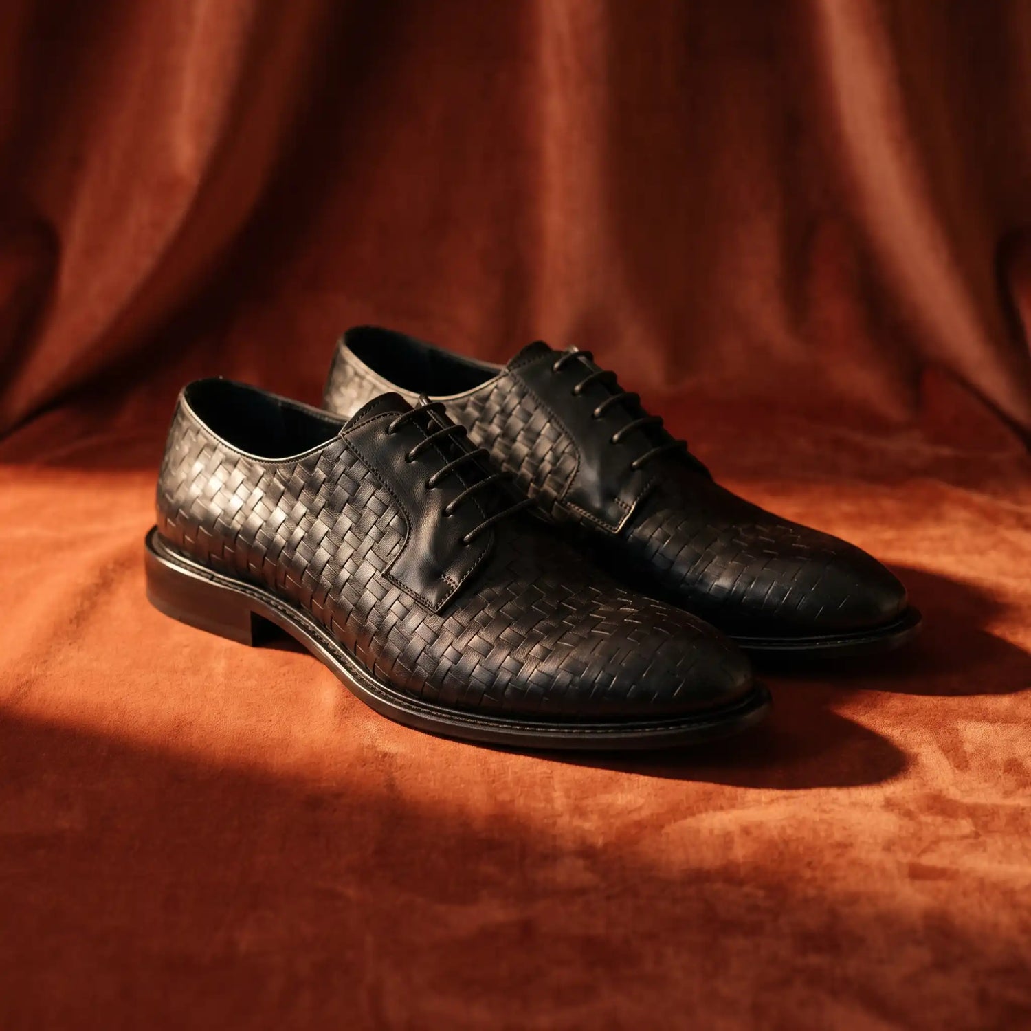 Stringate Derby entrelacée Black - Filiberto