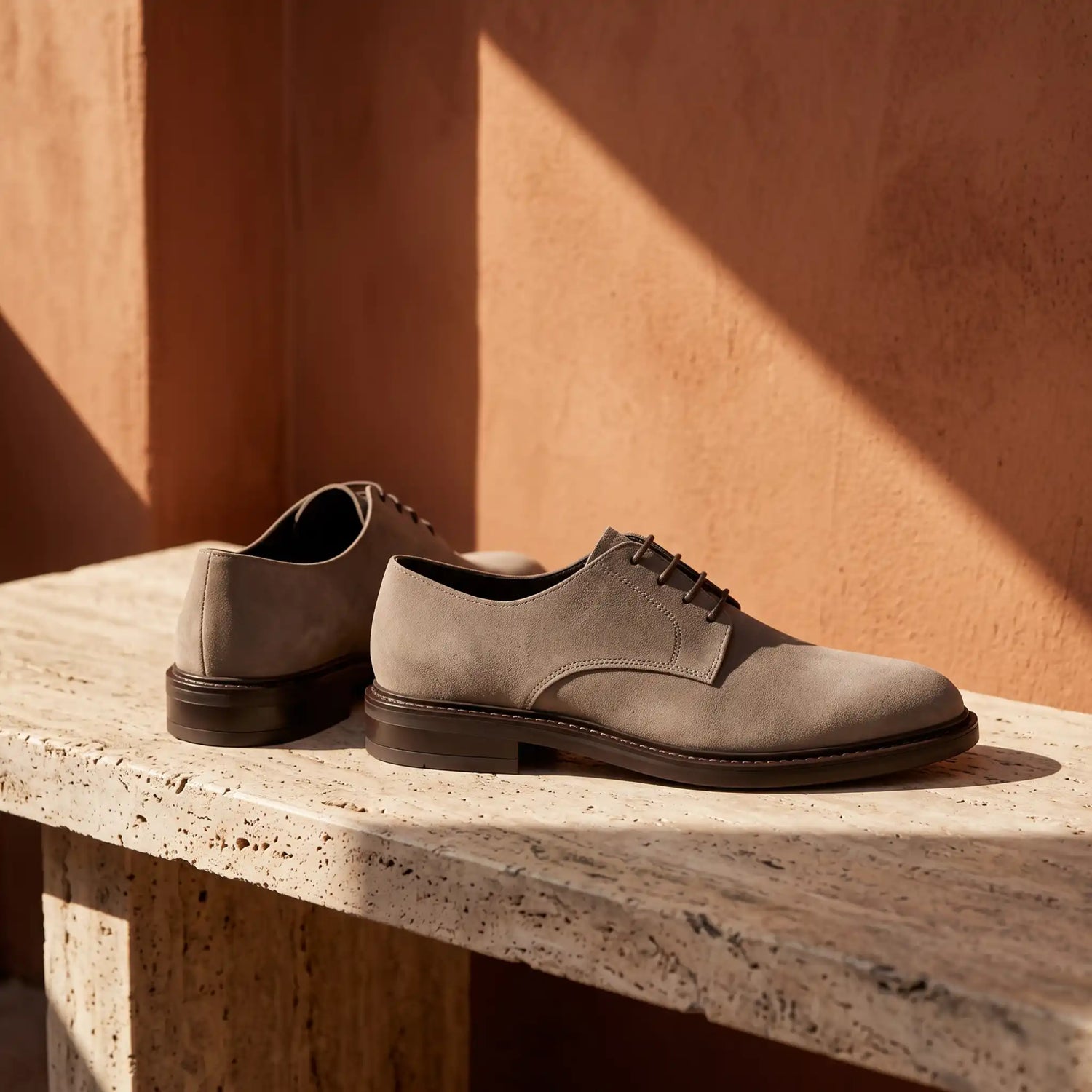 Chaussures de derby en daim gris - Lucrezio