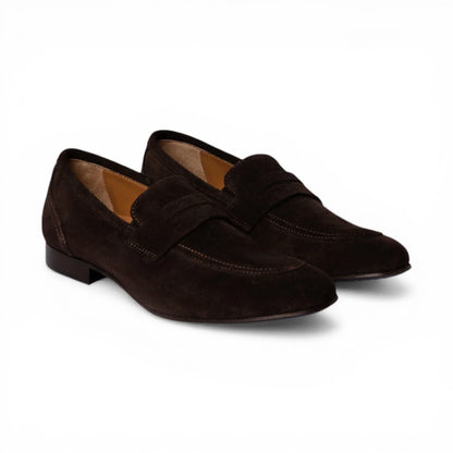 Mocassini Uomo in camoscio marrone - Mario
