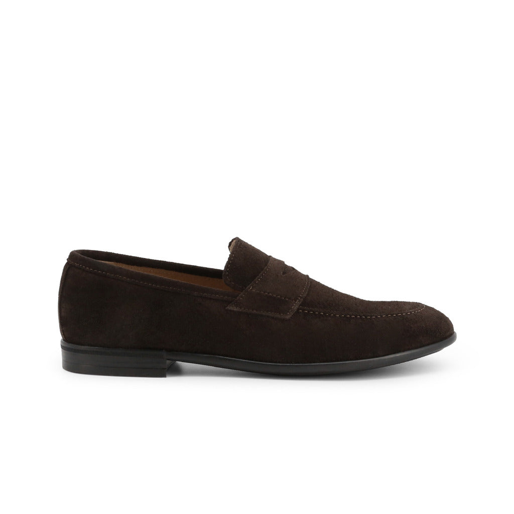 Braune Wildleder-Loafer für Herren - Leone