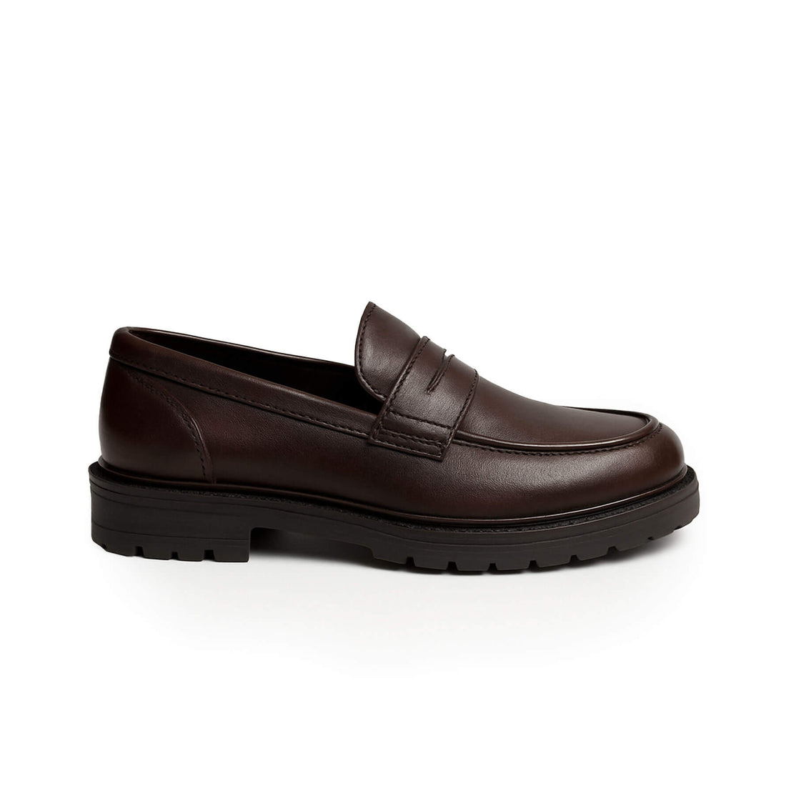 Mocassini uomo invernali pelle marone - Made in italy - Fulvio