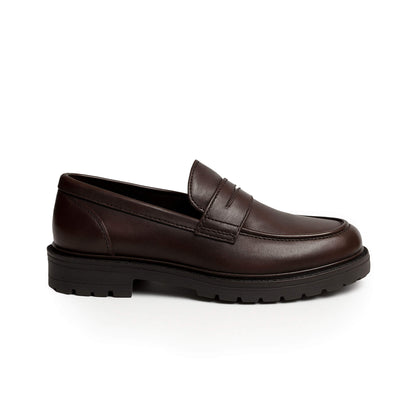 Mocassini uomo invernali pelle marone - Made in italy -  Fulvio