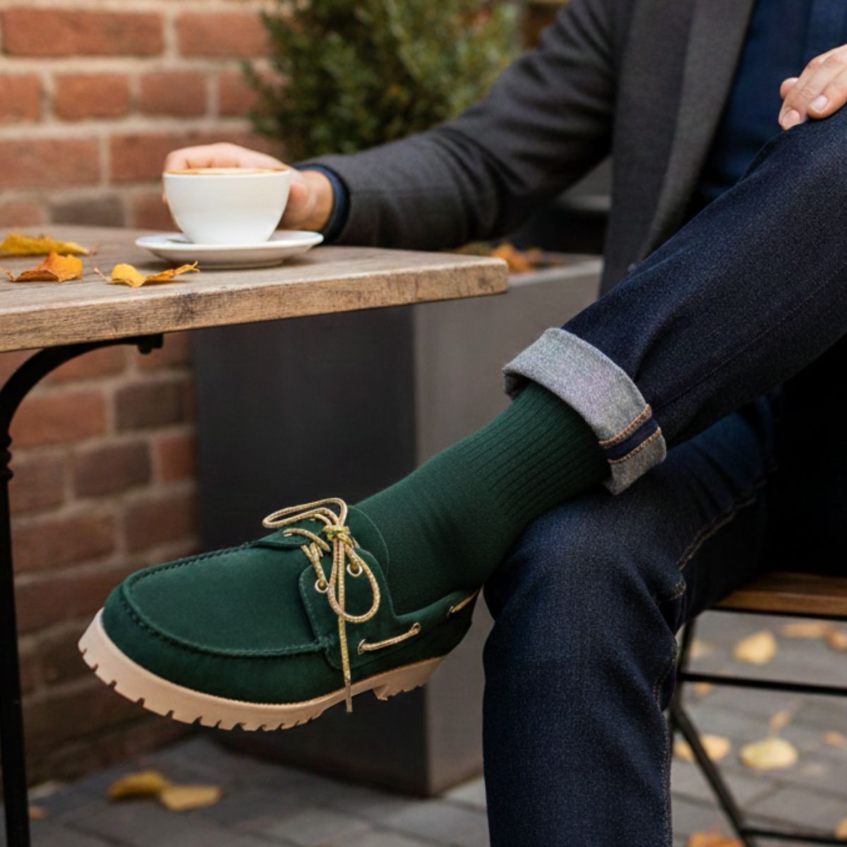 Mocassini invernali in camoscio verde - Timberio