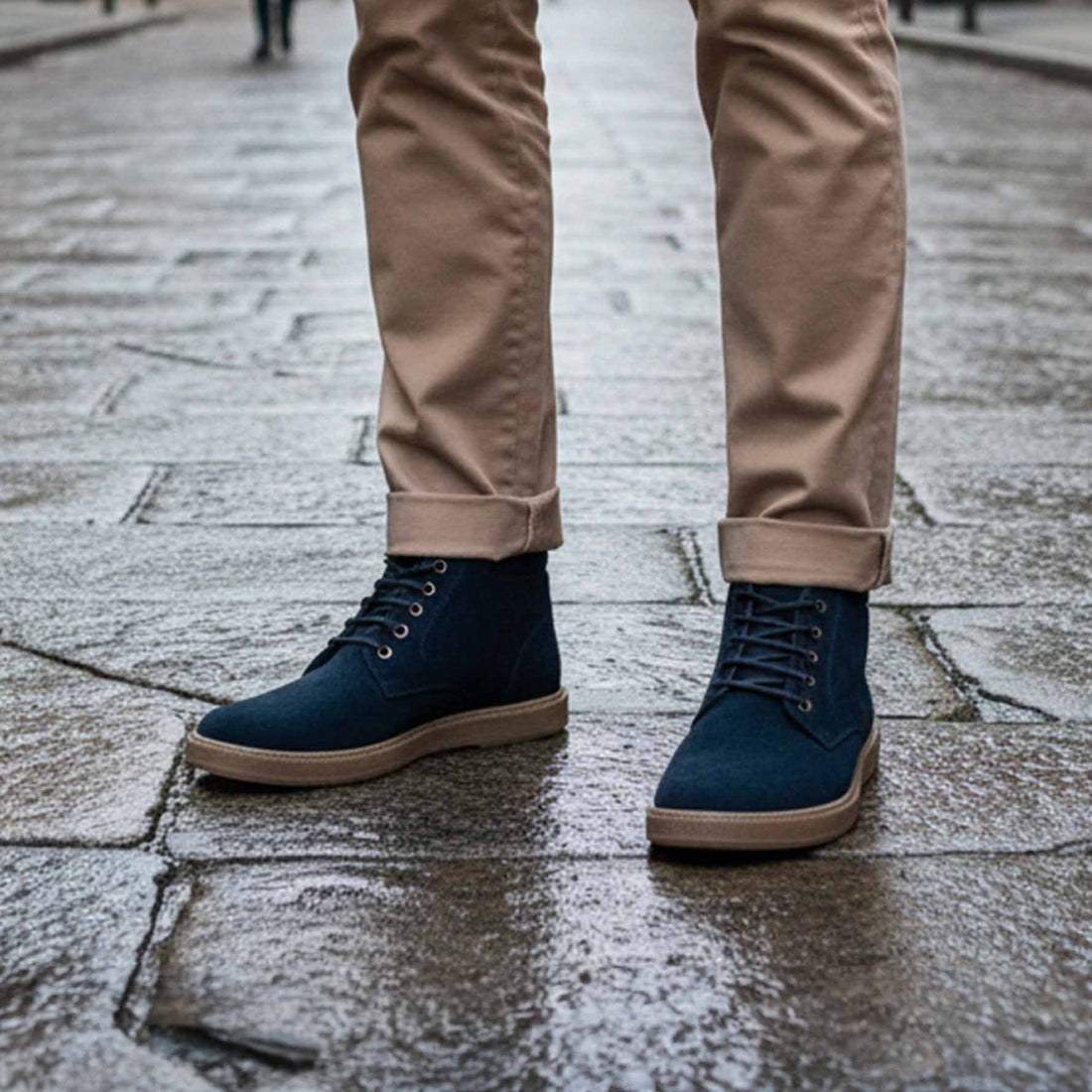 Chukka-Stiefel aus blauem Wildleder - Chuk